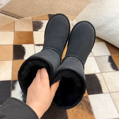 Natural Fur Classic Genuine Sheepskin Women Boots Women Shoes Women Flats Boots Women's Winter Wool Warmth Woman Snow Boots