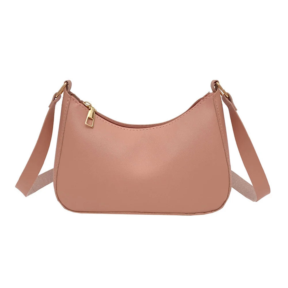 WOMEN'S Bag Underarm Bag  Handbags Retro Solid Color PU Leather Shoulder Underarm Bags Casual Women Hobos Handbags
