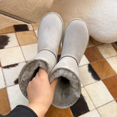 Natural Fur Classic Genuine Sheepskin Women Boots Women Shoes Women Flats Boots Women's Winter Wool Warmth Woman Snow Boots