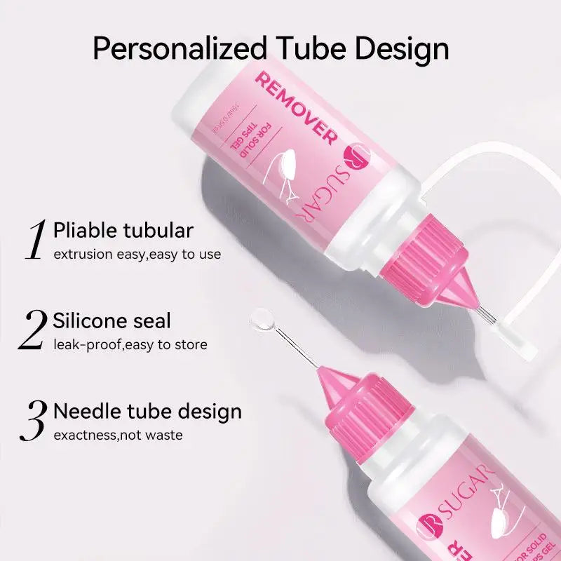 15ML Nail Glue Remover for Press on Acetone Free Nail Polish Remover Multi-Functional Remover for Nails Tips Gentle Glue Remover