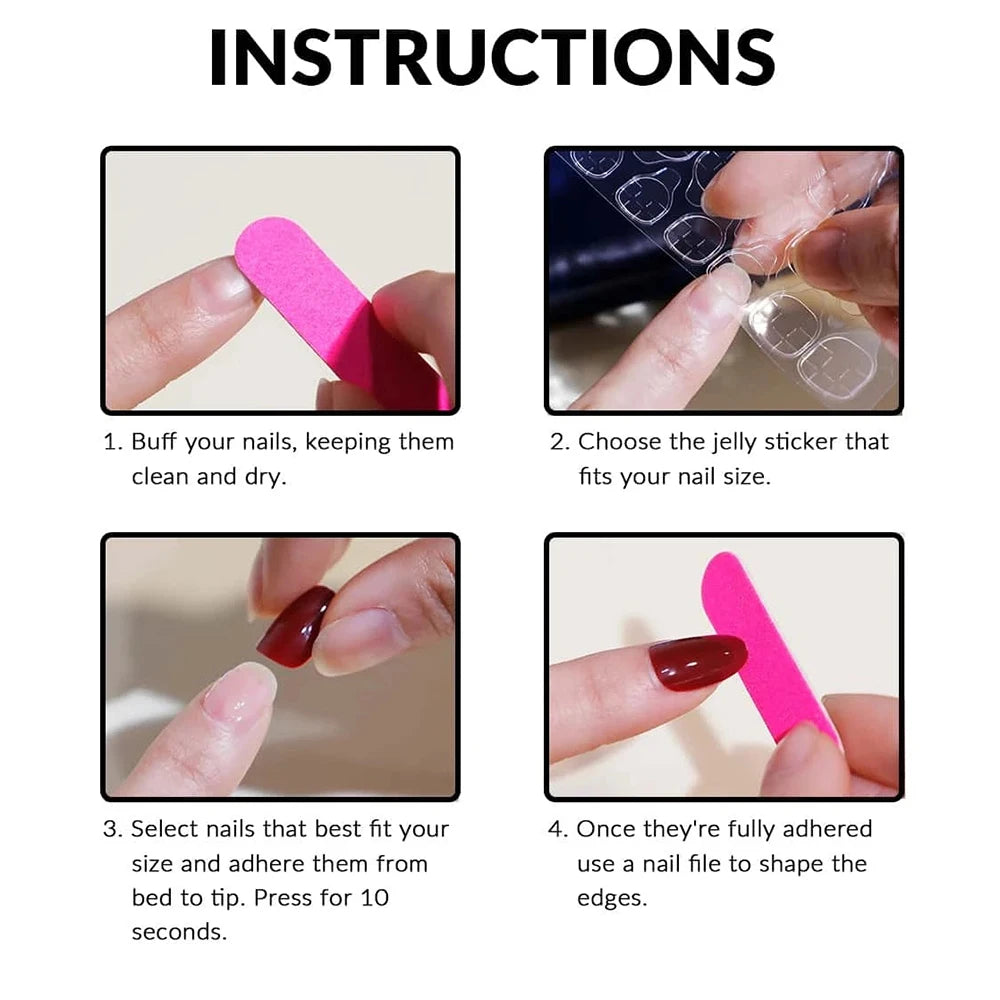 ARTAUG 24PCS Elevate Your Style Medium Square Press On Nails Pink Press On Nails Love Design Sweet Nails Glisten Press On Nails