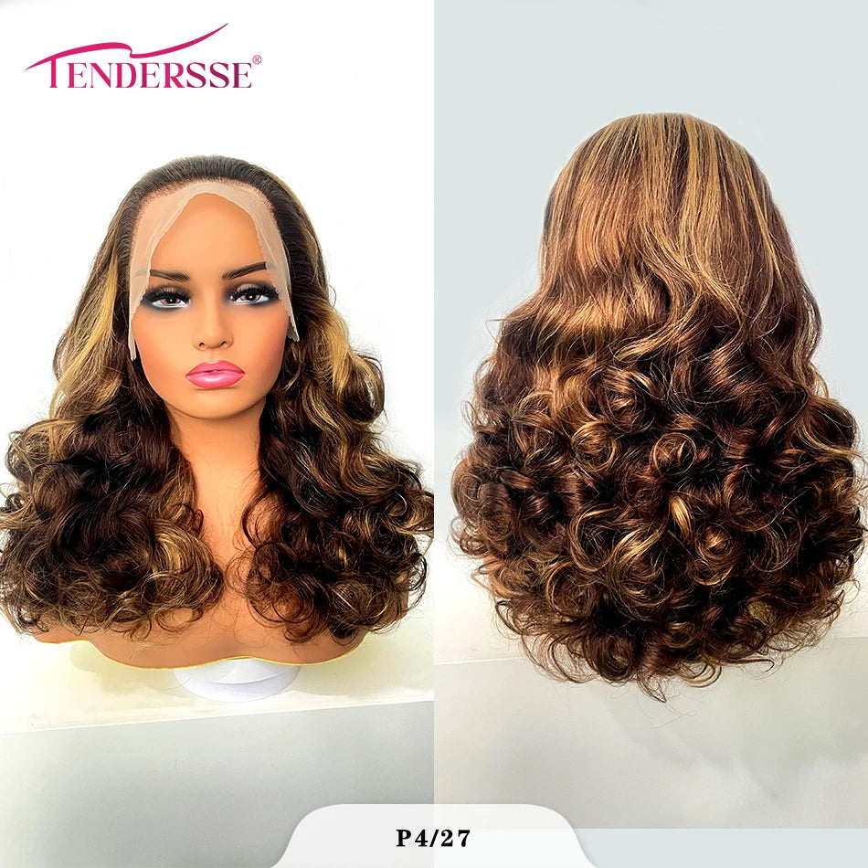 100% Brazilian Hair Super Double Drawn Bouncy Loose Body Wave Glueless 13X4 Lace Frontal Human Hair Wigs For Girls 250 Density